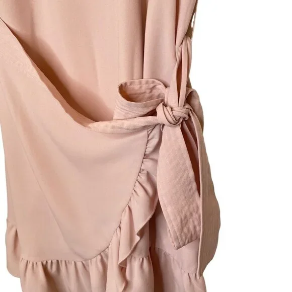Aritzia Wilfred Ninette Ruffle Wrap Dress in Rose Quartz, M - Picture 5 of 10